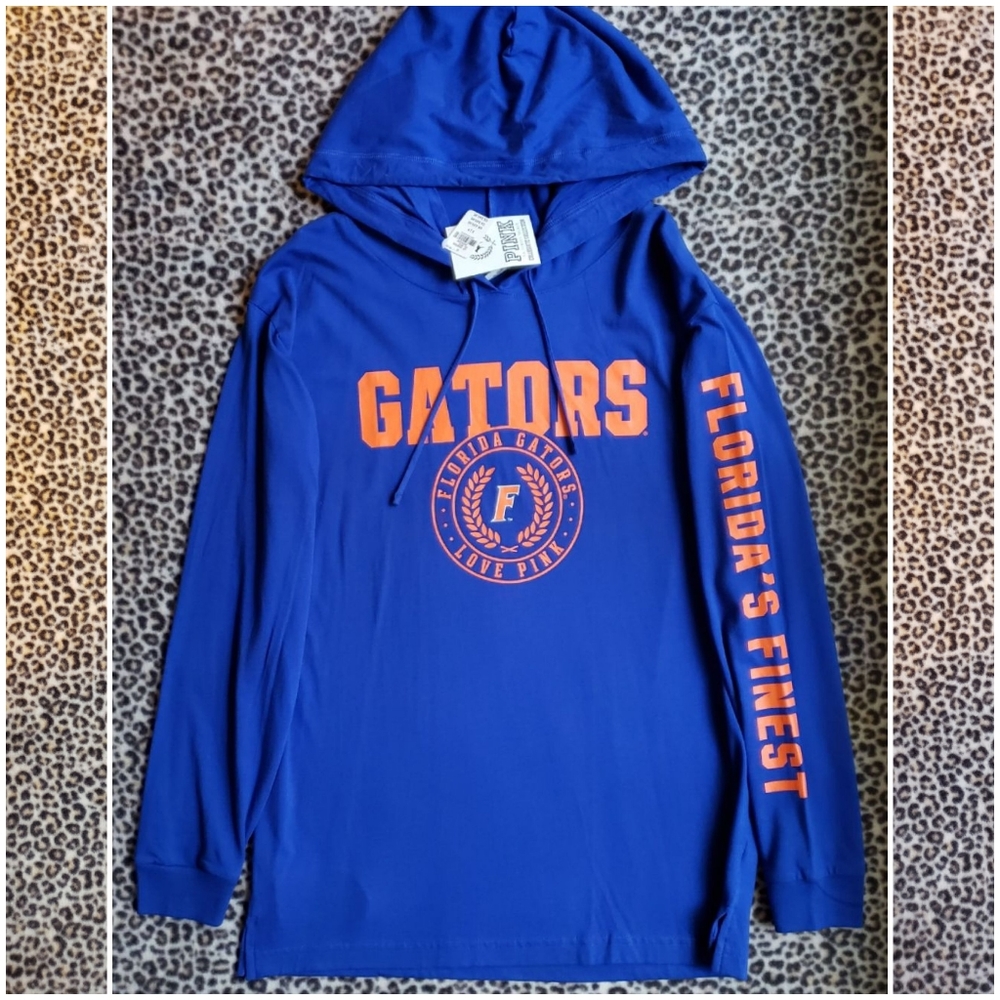 2016 VS PINK University of Florida UF Gators Hooded Longsleeve Crew, NWT, Size S